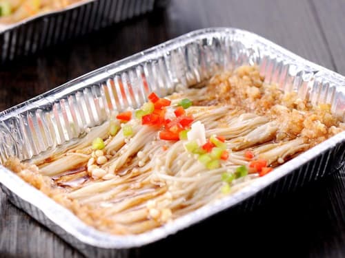湾岭镇锡纸烤金针菇